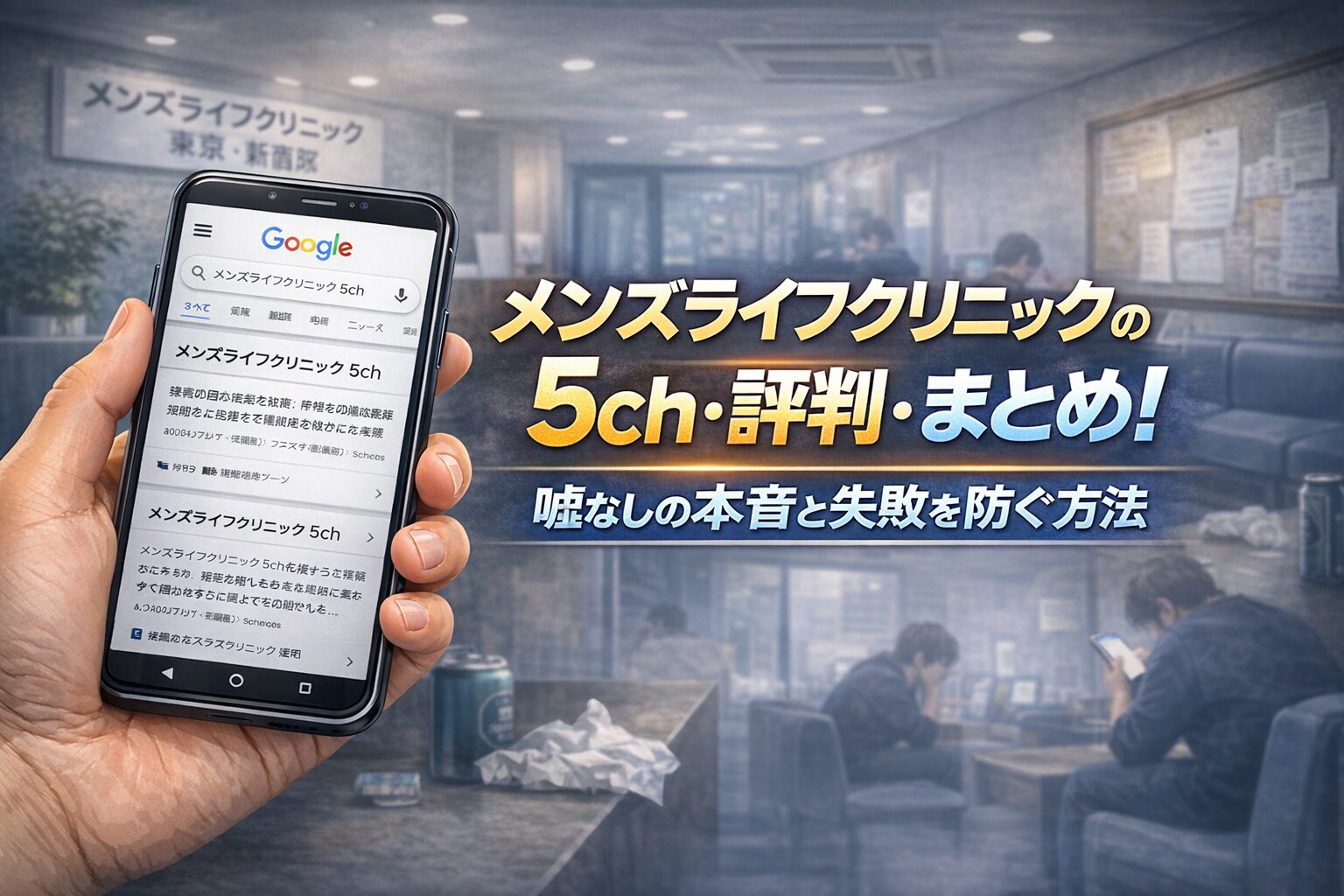 メンズライフクリニックの5ch・評判・まとめ！嘘なしの本音と失敗を防ぐ方法